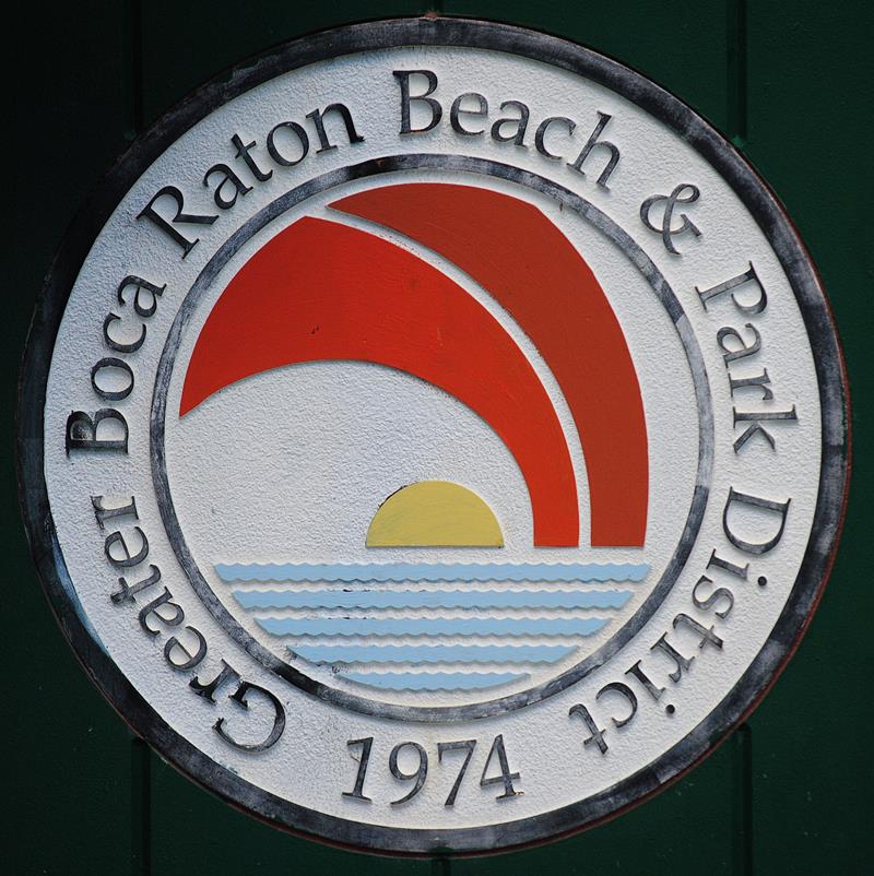 Greater Boca Raton Beach and Parks District Seal on Sign
