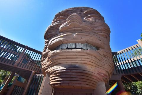 The iconic Face at Sugar Sand Park's Science Playground