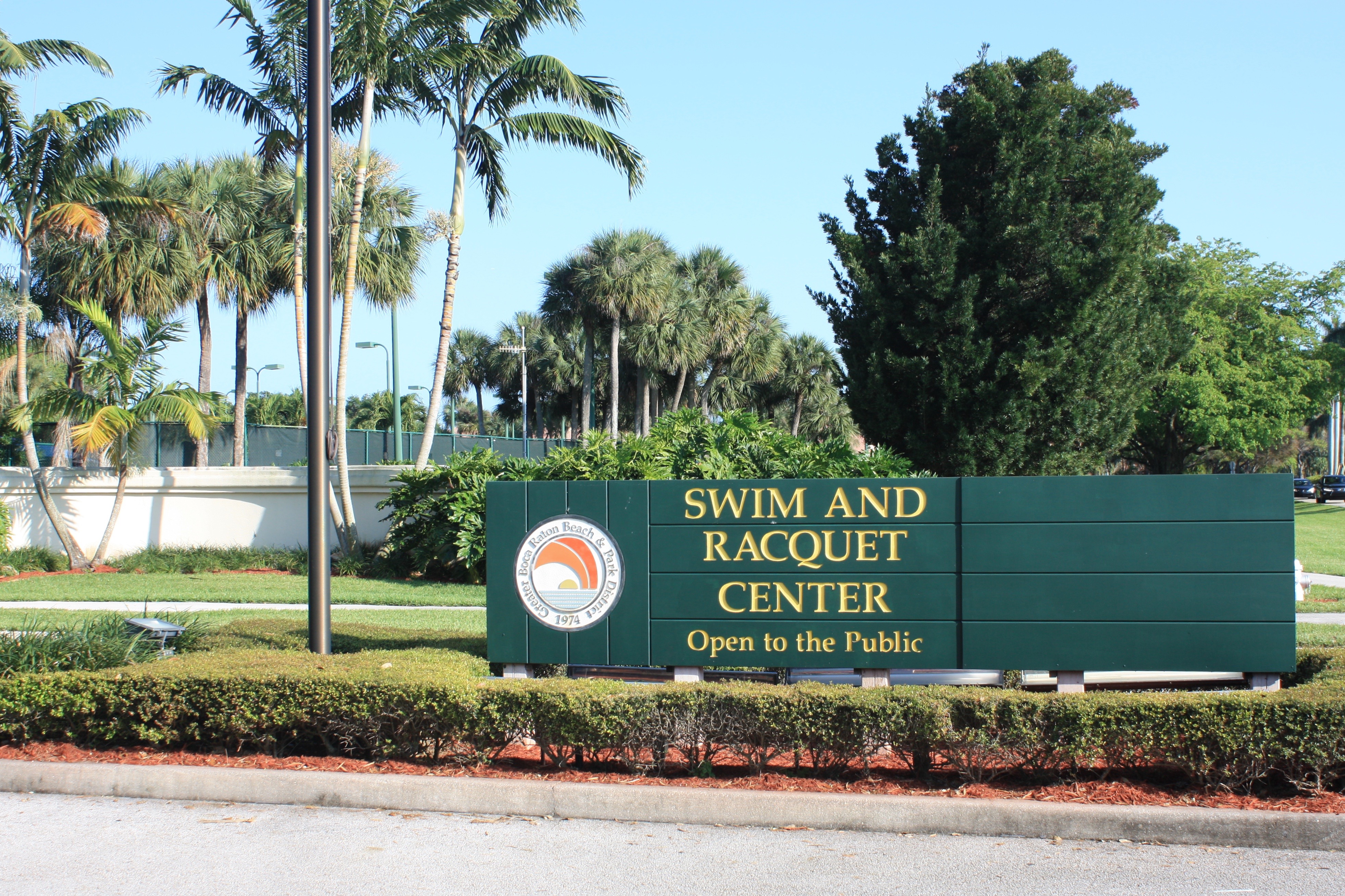 Swim and Racquet Center Sign