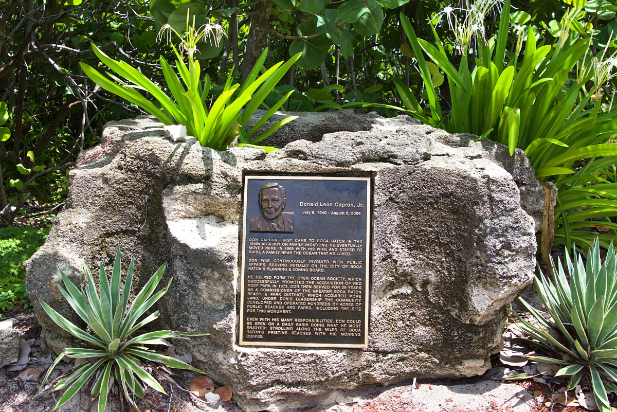 Plaque honoring Don Capron