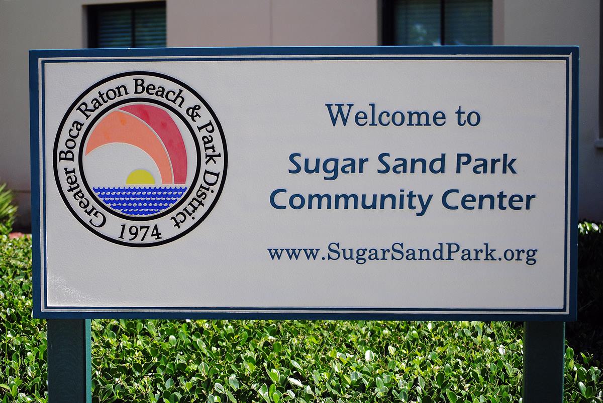 Sugar Sand Park Welcome Sign