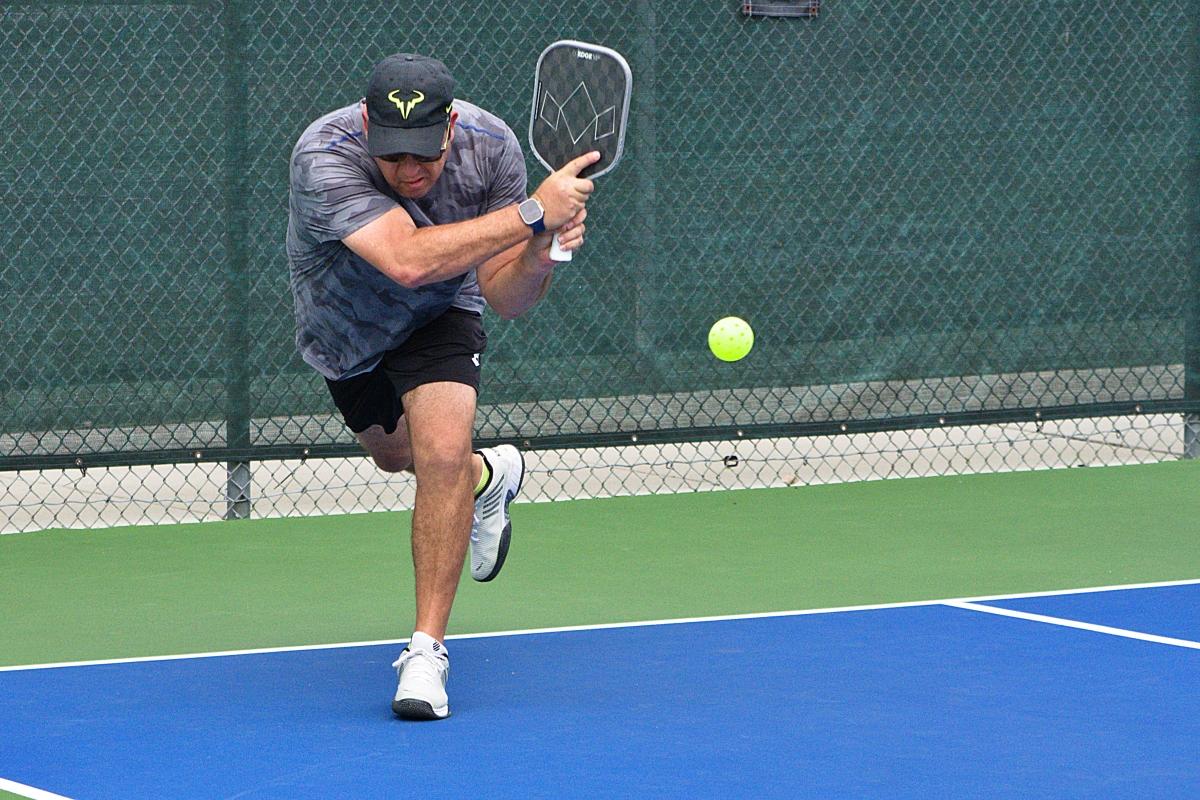 Heath Cohn's two-handed follow through