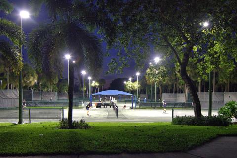 Racquet Center At Night